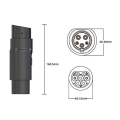 Type 2 à J1772 EV chargeur adaptateur 16A/32A connecteur de charge de véhicule électrique