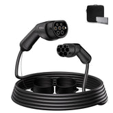 Coolladen Câble de charge Type 2, 16A / 11 kW / triphasé / 5/10 mètres, câble de charge Type 2 vers Type 2 EV pour voiture électrique avec sac de transport et chiffon en microfibre