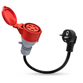 Adaptateur Schuko vers prise CEE 5 broches 32A/16A