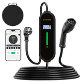 Chargeur portable pour véhicule électrique Coolladen 3,6 kW | Type 2 vers prise Schuko | courant réglable 16 A | charge différée 1-12 h | câble 5 m/10 m