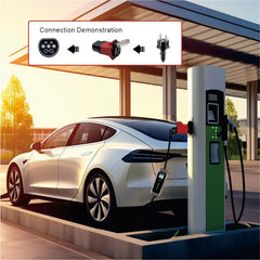 Station de charge publique Type 2 Adaptateur de décharge pour Schuko et prise universelle, 16 A EU Plug IEC 62196-2, Adaptateur de véhicule électrique pour charger des voitures, des motos et des scooters