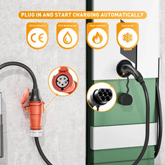 Type 2 fiche CEE16A prise, adaptateur pour chargeur 11KW EV pour puiser l'énergie de la station de charge
