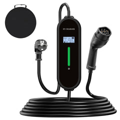 Chargeur portable pour véhicule électrique Coolladen 3,6 kW | Type 2 vers prise Schuko | courant réglable 16 A | charge différée 1-12 h | câble 5 m/10 m