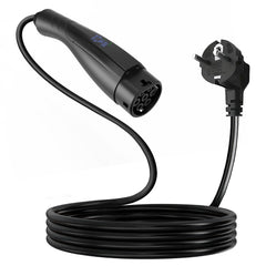 Coolladen 3.6kW Portable EV Charger | 16A Schuko to Type 2 | Integrated Single-Piece Design | Adjustable Current (5m/10m)