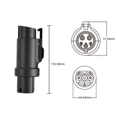 Type 2 à J1772 EV chargeur adaptateur 16A/32A connecteur de charge de véhicule électrique