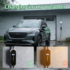 Coolladen Chargeur EV 7.4kW | prise CEE 32A vers Type 2 | wallbox mobile | courant réglable et minuterie 1-12H