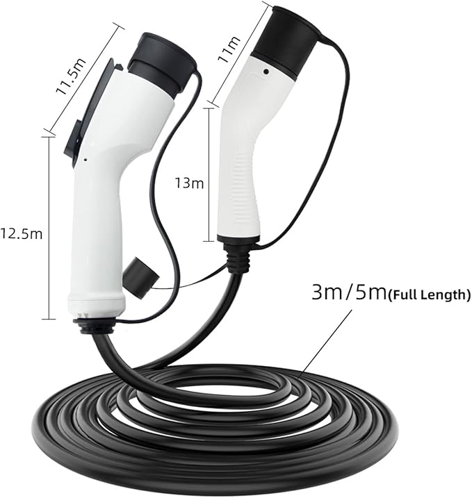 Câble de charge Coolladen Type 2, câble de charge 7~22KW 5M voiture électrique Type 2 pour voiture E EV/PHEV, câble de charge Type 2 vers GBT