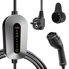 Coolladen  Chargeur de voiture électrique, Câble de charge Type 2 Schuko 3.68kW [1-phase, 4m/6m/11m, 6-16A], Chargeur pour 3008/508, C5X, DS7, GLA, Q3, X3, ZOE, ID.3, ID.4, et autres PHEV/EV