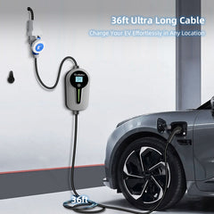 Colladen Chargeur portable EV 7 kW 1 phase 32 A Type 2 pour véhicule électrique, charge planifiée 8 heures, station de charge à courant réglable à 4 niveaux avec prise CEE