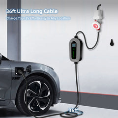 Coolladen Câble de charge type 2 prise CEE 11 kW [triphasé|5/10m|6-16A] avec puissance de charge réglable, station de charge et chargeur EV pour ID.3/4/5, e-up, e-tron, Zoe et autres EV